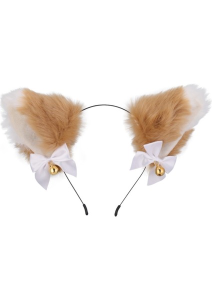 Kedi Kulakları Çan Saç Bandı Cos Catgirl Saç Aksesuarları (Yurt Dışından)