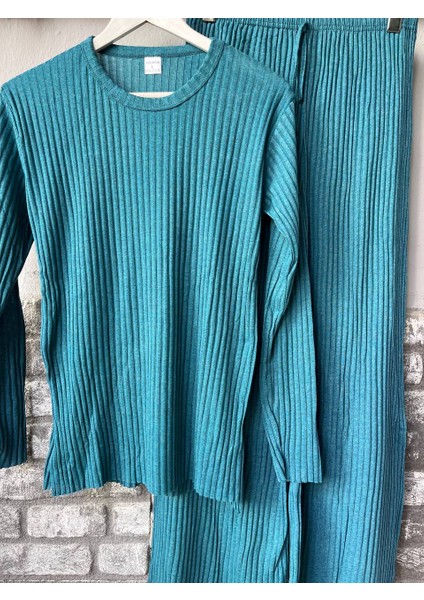 Kadın Alt Üst Örme Takım Sıfır Yaka Fitilli Takım Kadın Takım fırsatları