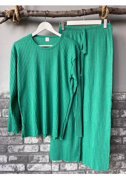 Kadın Alt Üst Örme Takım Sıfır Yaka Fitilli Takım Kadın Takım fırsatları