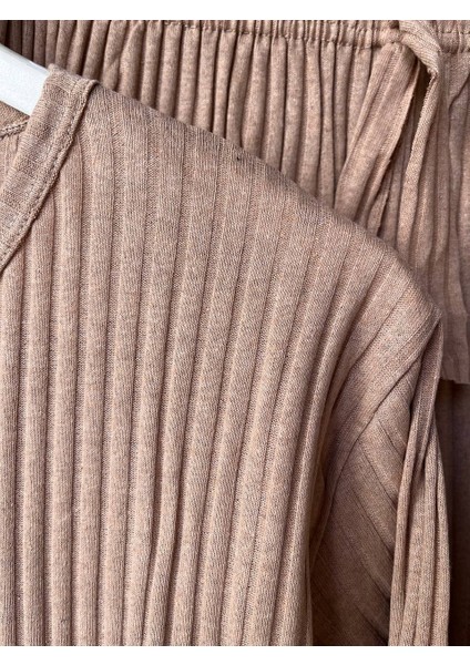 Kadın Alt Üst Örme Takım Sıfır Yaka Fitilli Takım Kadın Takım fırsatları