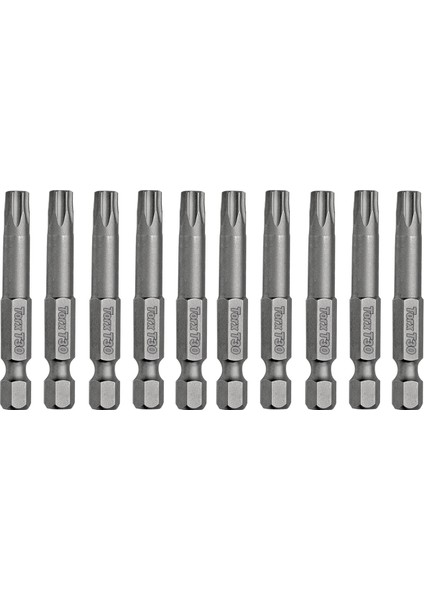 Mıknatıslı Torx T30 Bits Uç 75 mm 10'lu Set Kutulu Manyetik 1/4" Matkap Ucu Tork 7.5 cm Uzunluk