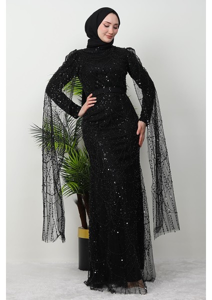 Duru Taşlı Abiye Siyah fiyatları