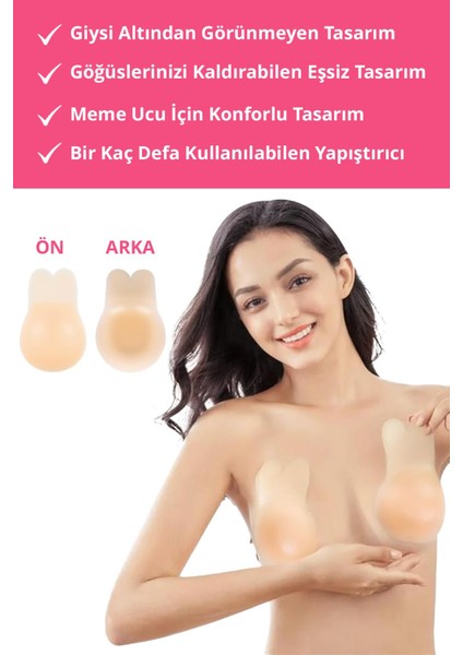 Silikon Göğüs Ucu Kaldırıcı Kapatıcı Ten Rengi 2 Adet Nefes Alabilen Tekrar Kullanılabilir fiyatları