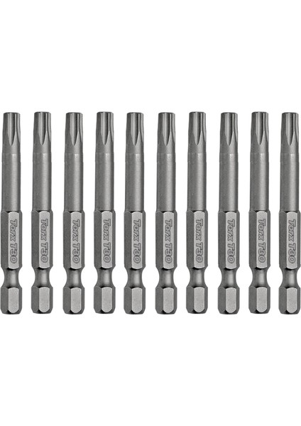 Mıknatıslı Torx T30 Bits Uç 100 mm 10'lu Set Kutulu Manyetik 1/4" Matkap Ucu Tork 10 cm Uzunluk
