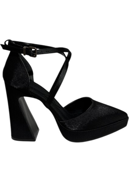 Milano 1202 Kadın Platform Topuklu Saten Ayakkabı (Yaz 25)