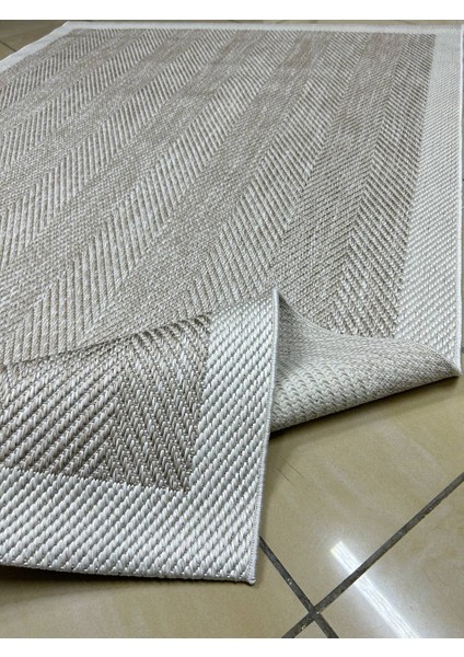 Türkmen Halı Siesta 1503 Krem Bordürlü Bej Sisal Halı Bordürlü Kolay Temizlenen Hasır Yolluk fiyatları