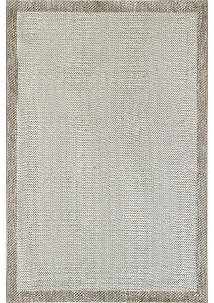 Türkmen Halı Siesta 1502 Bej Bordürlü Krem Sisal Halı Bordürlü Kolay Temizlenen Hasır Yolluk