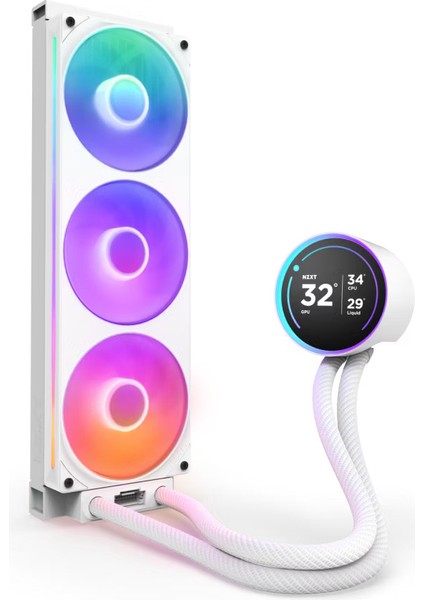 Kraken Elite Rgb IPS LCD RL-KR36E-W2 360 mm Beyaz Işlemci Sıvı Soğutucu