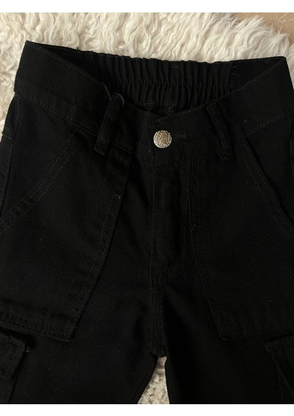 Kız Çocuk Yüksek Bel Kargo Cepli Likralı Kadın Palazzo Jean Kot Pantolon fiyatları