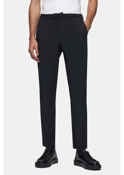 Ds Damat Relaxed Fit Lacivert Armürlü Ince ve Hafif Rpt Jogger Pantolon