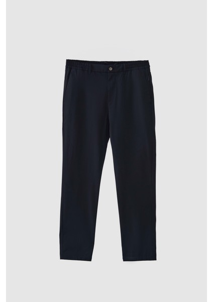 Ds Damat Relaxed Fit Lacivert Armürlü Ince ve Hafif Rpt Jogger Pantolon