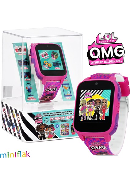 Miniflak L.O.L. Surprise! L.O.L.011OMG Pembe Kamera Bluetoothlu 26 Oyunlu Çocuk Saati (Takip Özelliği Yok)