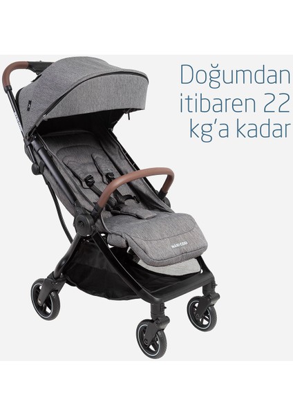 Eva-Cabriofix I-Size Otomatik Katlanan Seyahat Sistem Kompakt Bebek Arabası Select Grey