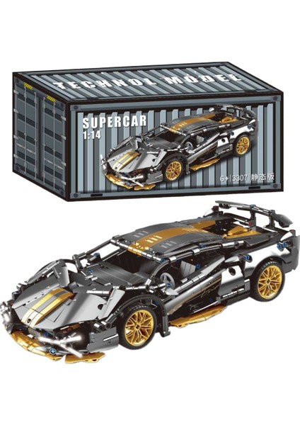 1:14 Lamborghini Spor Araba Yapı Taşı Modeli (Yurt Dışından)