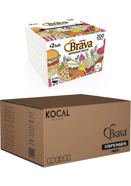 Dispenser Peçete 18 Paket Çift Katlı