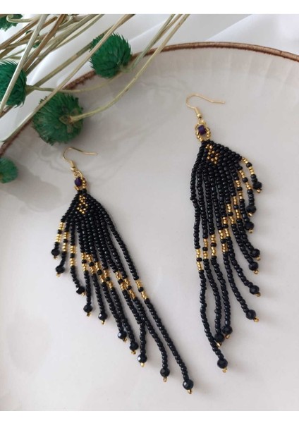 Kum Boncuk Oya El Yapımı Küpe fırsatları