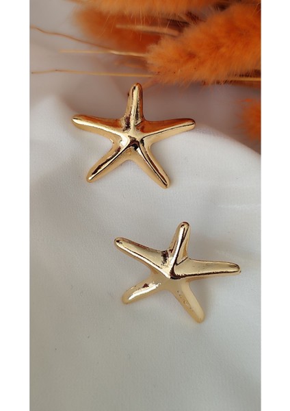 Yıldız Küçük Metal Gold Küpe modelleri