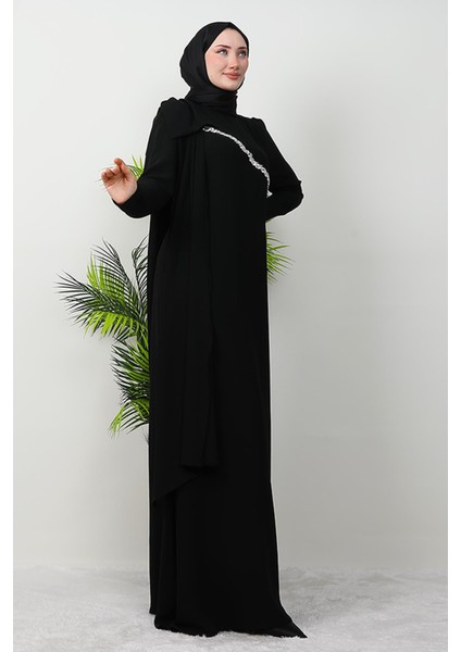 Özün Taşlı Abiye Siyah