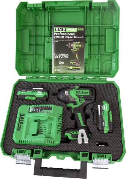 Haispro RB-810 Profesyonel Darbeli Somun Sıkma 1100 Nm 21 V 4.0 Ah