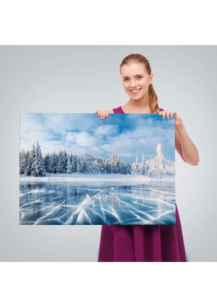 - Donmuş Göl Ukrayna Dekoratif Kanvas Duvar TABLOSU-3537 fırsatları