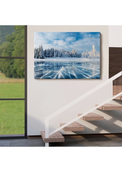 - Donmuş Göl Ukrayna Dekoratif Kanvas Duvar TABLOSU-3537 indirimleri