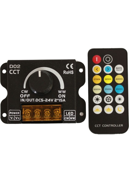 5-24 Volt 30 Amper 17 Tuşlu Rf Kumandalı 3 Renk Cct Manuel Dimmer fiyatları