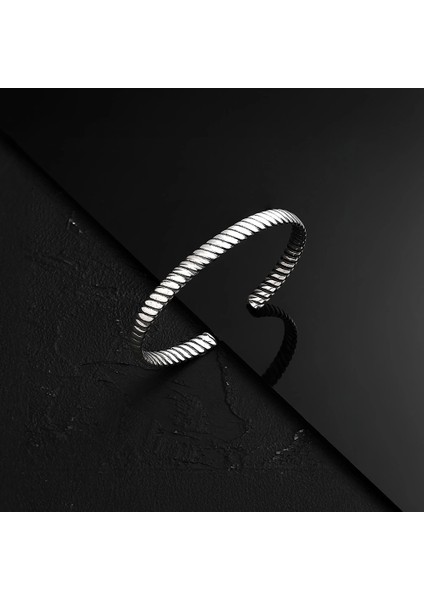 925 Ayar Gümüş Ribera Unisex Kelepçe Bileklik fırsatları