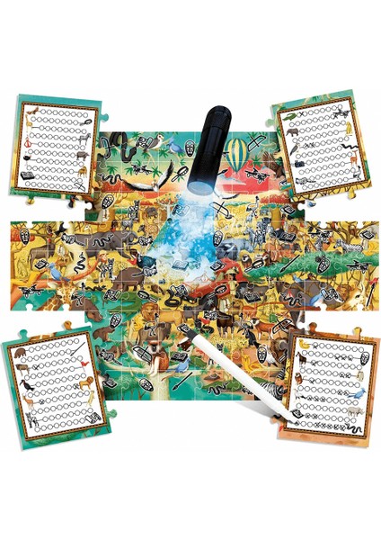 Puzzle Explore The Safari Magic Light (5-10 Yaş) IT-21420 fiyatları