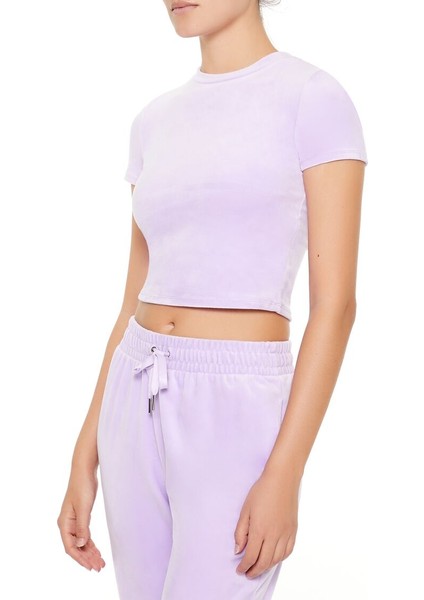 Kadife Crop Tişört