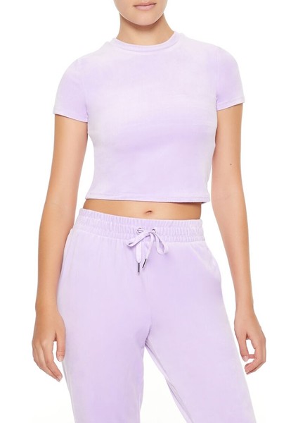 Kadife Crop Tişört