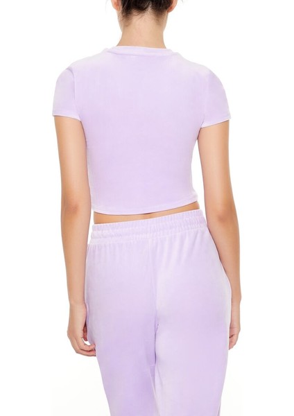 Kadife Crop Tişört