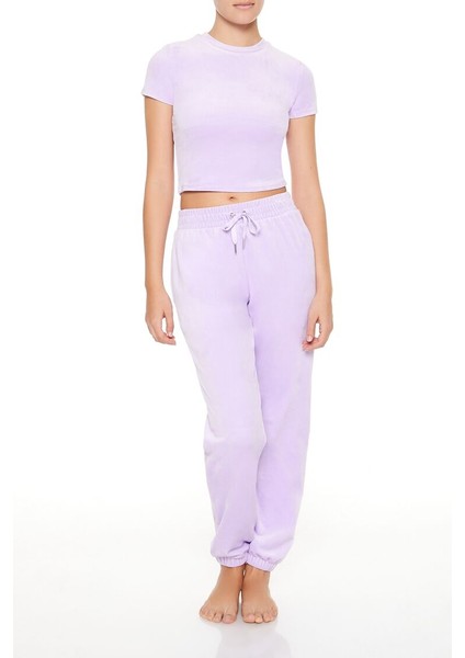 Kadife Crop Tişört