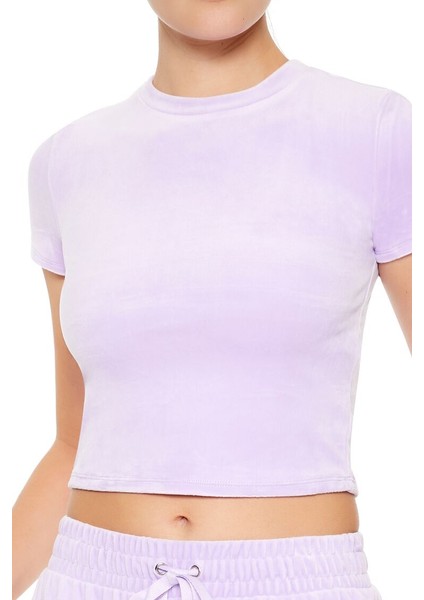 Kadife Crop Tişört