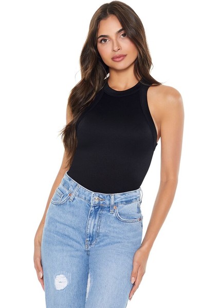 Dikişsiz Yaka Bodysuit