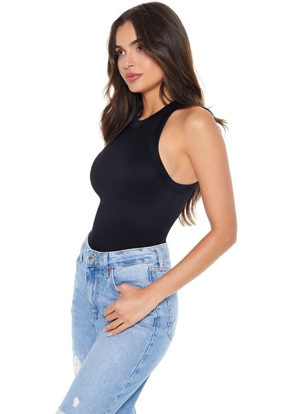 Dikişsiz Yaka Bodysuit