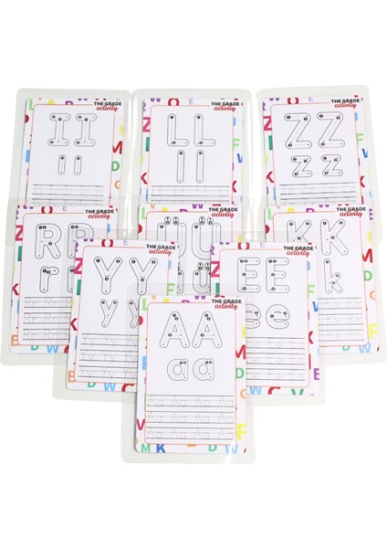 The Grade 2-6 Yaşyaz-Sil Alfabeyi Öğreniyorum Eğlenceli ve Eğitici Set (32 Sayfa-12,5 cm x 10,5 cm Ölçüler)