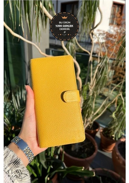 Hakiki Deri Telefon Bölmeli Unisex Cüzdan
