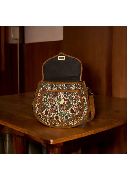 Termo Süet Etnik Desenli Orta Boy Kadın Omuz Çantası modelleri