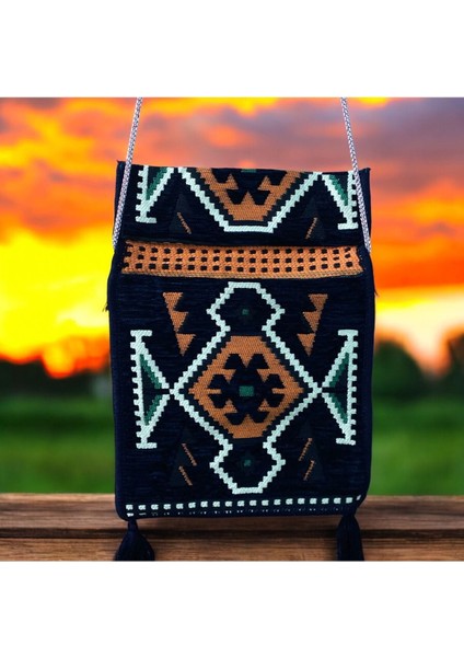 Etnik Kilim Desenli Unisex Heybe Çanta modelleri