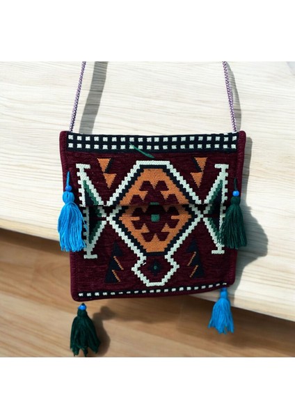 Etnik Kilim Desenli Unisex Heybe