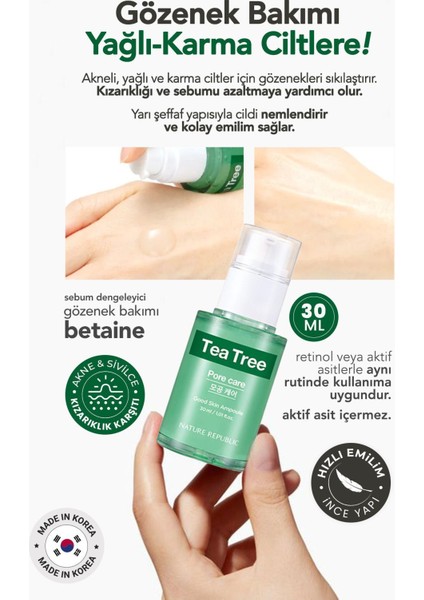 Gözenekli Ciltler Için Serum Nature Republic Good Skin Tea Tree Ampoule fiyatları