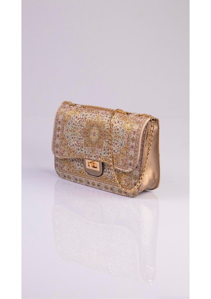 Osmanlı Şal Desenli Etnik Dokuma Kadın El ve Omuz Çantası