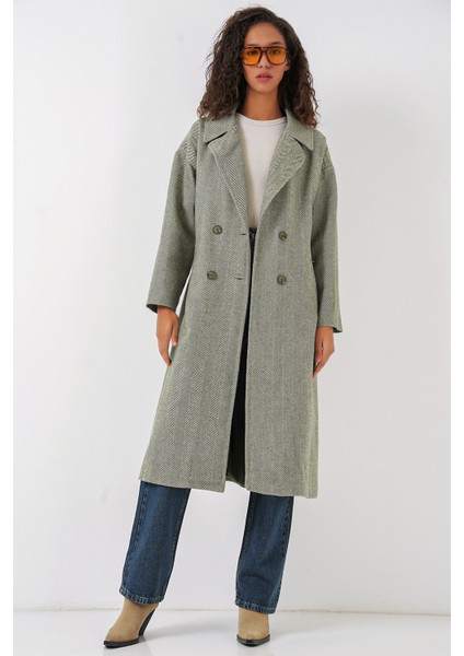 A.siyah Oversize Geniş Kesim Yünlü Uzun Kaşe Kaban 9113 fiyatları