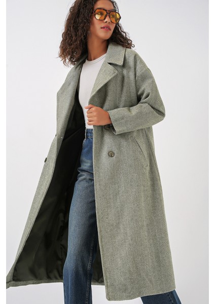 A.siyah Oversize Geniş Kesim Yünlü Uzun Kaşe Kaban 9113 modelleri