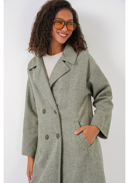 A.siyah Oversize Geniş Kesim Yünlü Uzun Kaşe Kaban 9113 fırsatları