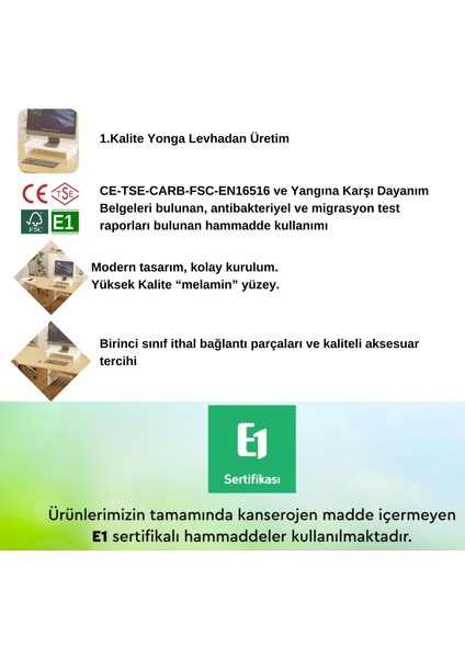 Monifleks Tekli Ergonomik Monitör Altlığı, Monitör Yükseltici Beyaz