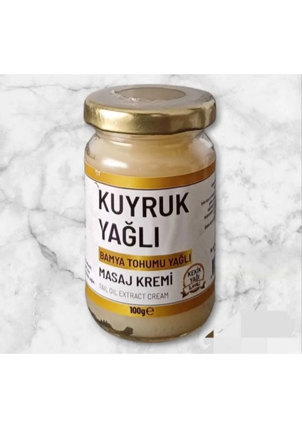 Kuyruk Yağlı Krem 100 Ml(Bamya Tohumu ve Kekik Yağı Ilaveli) El Yapımı Doğal Içerik