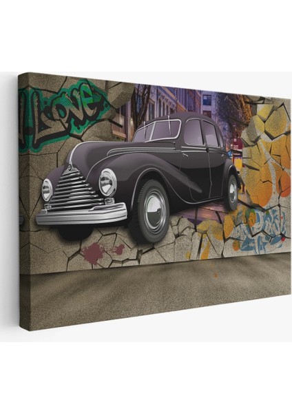 - Duvardan Fırlayan Klasik Araba Dekoratif Kanvas Duvar TABLOSU-3631 fiyatları