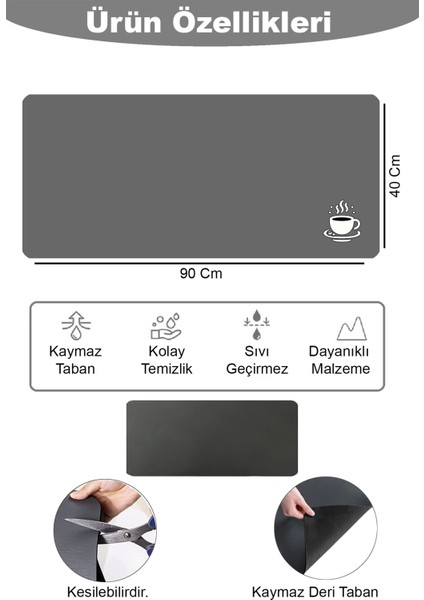 Barista Matı Sıvı Geçirmez Büyük Boy Xxl Kahve Barı Espresso Kahve Makinesi Pad 40X90CM 27241219