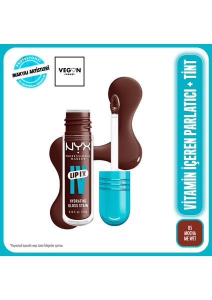 Lip I.V. Vitamin İçeren Parlatıcı + Tint - 05 Mocha Me Wet